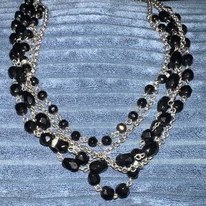 The Limited black and silver necklace